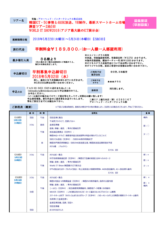 韓国次世代・新規格サービス放送専門調査& KOBA 2018ツアー04